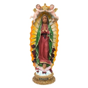Our Lady Of Guadalupe Statue (Virgen de Guadalupe) 12 inches Resin Craftsmanship For Home, Church & Gifts