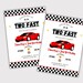 Editable Race Car Invitation Printable Race Car Invitation Race Car Invitation Canva Template ...