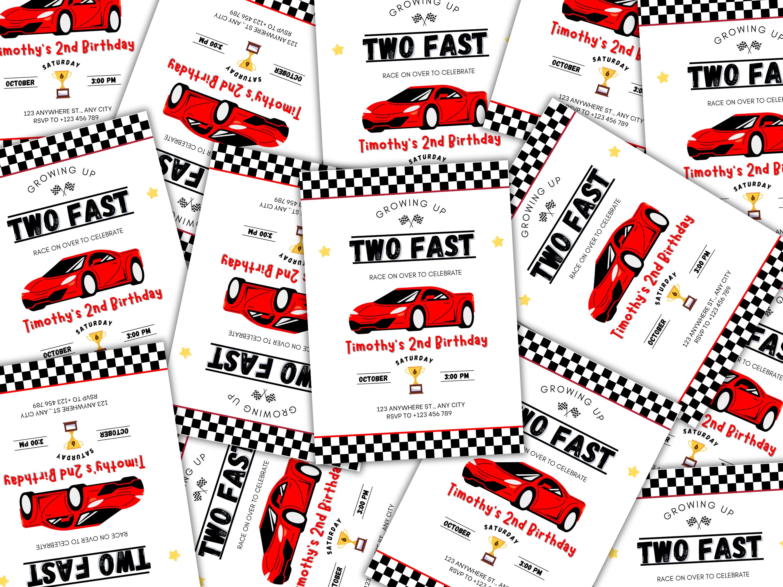 Editable Race Car Invitation Printable Race Car Invitation Race Car ...
