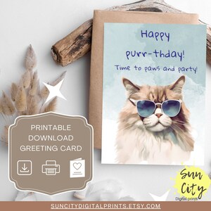 Carte de voeux numérique imprimable, téléchargement immédiat, carte pliée, mot d'amour, occasion spéciale, PDF 5 x 7, cadeau imprimable, impression bricolage à la maison