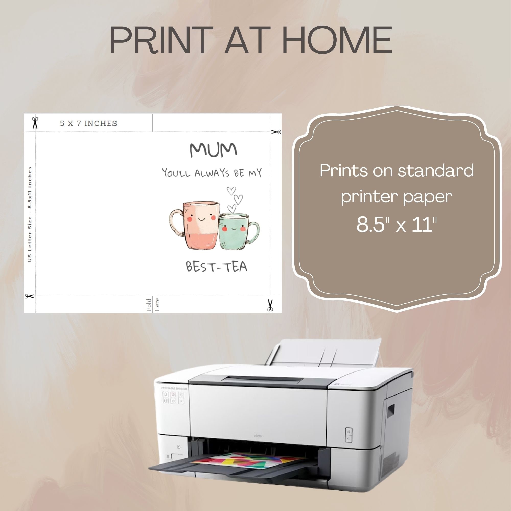 Printable Mother's Day Card, Cute Best-tea Cup Pun, Mum Greeting ...