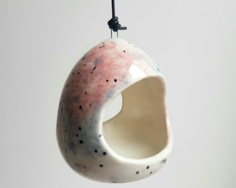 Yinns Mangeoires à Oiseaux En Verre à Suspendre à L'extérieur Avec Mangeoire à Oiseaux Solaire De Forme Ronde Pour Décoration De Jardin