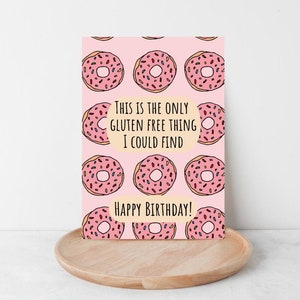 Glutenvrije kaart Verjaardag Allergiekaarten Coeliakie Glutenvrij cadeau Glutenintolerantie Tarwevrij Grappige verjaardagskaarten Sarcastische grap