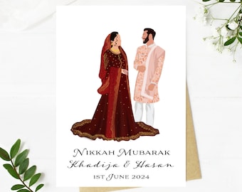 Karta Nikkah Mubarak Karta Shaadi Prezent Nikkah Islamska Karta Ślubna Spersonalizowana Muzułmańska Karta Ślubna Luksusowa Karta Nikkah Islamska Karta Powitalna
