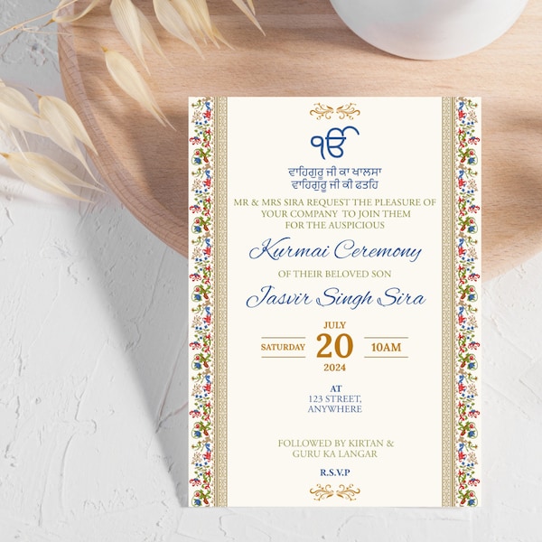 Kurmai Ceremony Kurmai Invitation Indian Engagement Invitation Sikh Hindu Punjabi Chunni Invitation Indian Wedding Chunni Ceremony Shaadi