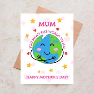 Mamá, significas el mundo para mí Tarjeta del Día de las Madres Nani Bibi Dadi Maa Feliz Día de la Madre Abuela Personalizada Desi Massi Pua Dadima Tía Tía