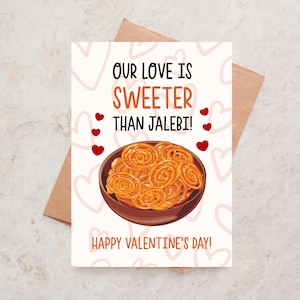 Cartes d'anniversaire indiennes Carte d'anniversaire indienne Anniversaire punjabi Carte d'anniversaire Desi Carte personnalisée de la Saint-Valentin indienne Carte Jalebi