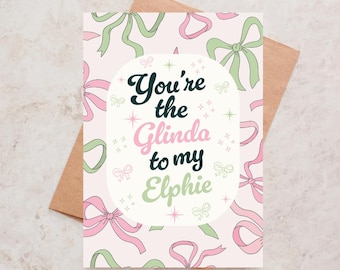 Have A Wicked Birthday Card Wicked Birthday Card Glinda Elphaba Witch Card Pink & Green Wicked Movie Card Fan Gift Musical Birthday Card