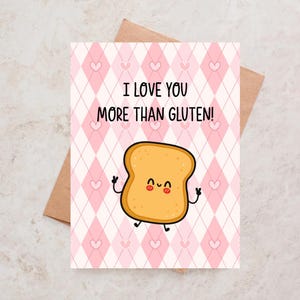 Glutenvrije Valentijnskaart Verjaardag Allergiekaarten Coeliakie Glutenintolerantie Tarwevrij Grappige verjaardagskaart Verjaardag glutenvrij