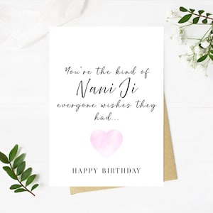 Indiase verjaardagskaart Proficiat met je verjaardag Pua Ji Nani Ji Massi Ji Dadi Ji Chachi Ji Bibi Ji Sister Card Desi-wenskaart Desi-kaarten Indiaas