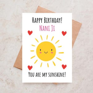 Tarjeta de cumpleaños india Feliz cumpleaños Pua Ji Nani Ji Massi Ji Dadi Ji Chachi Ji Bibi Ji Tarjeta de hermana Desi Tarjeta de saludo Tarjetas Desi India