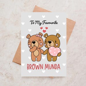 Cartes d'anniversaire indiennes Carte d'anniversaire indienne Anniversaire punjabi Carte d'anniversaire Desi personnalisée Carte de Saint-Valentin indienne à mon Munda brun