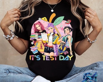 It's Test Day K-Pop PNG, Demon Hunter Style Anime Girls, Teacher Testing Day Design, School Exam Motivation Apple PNG, Digital Download