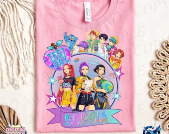 Custom Name Test Day PNG, Kpop Demon Hunters Anime Girl, Personalized School Design, Sublimation Download