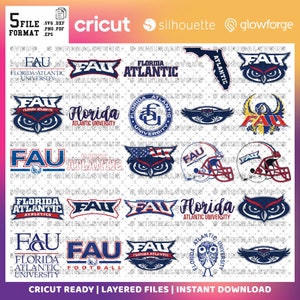 Ordine personalizzato 18 - Florida Atlantic University SVG, Owls SVG, Atletica, Mamma, FAU, Basket, College, Football