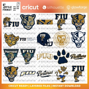 Custom Order  20 - Panthers SVG, Football Team, Basketball, College Mascot, Athletics,  Miami, Florida SVG, FIU, Ready For Cricut