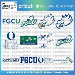 Ordine personalizzato 19 - Coast Eagles SVG, squadra di football, basket, mascotte del college, atletica, Florida Gulf SVG, pronto per Cricut