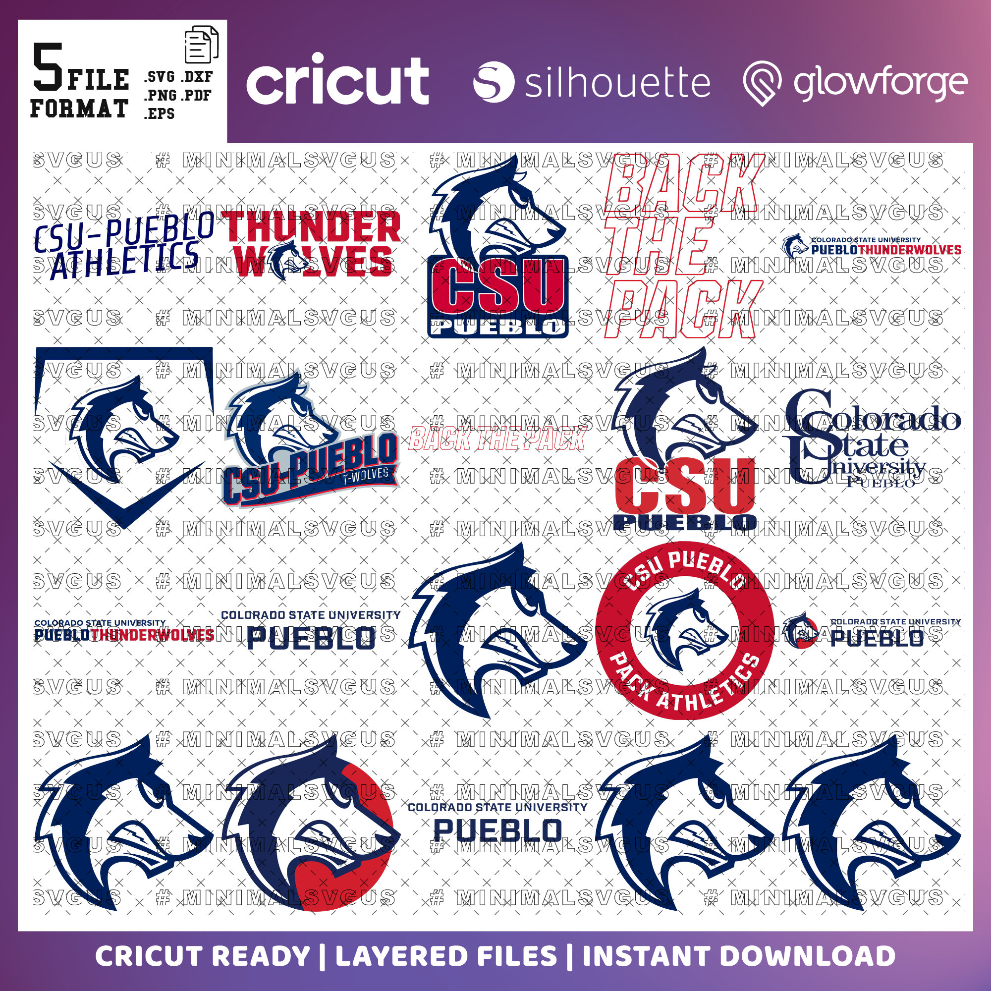 Custom Order 01 Colorado State University Pueblo, CSU SVG, Universty, Football Team, Basketball