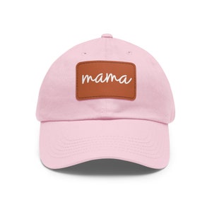 mothers day gift, gift for mom, womens hat, mama, birthday gift, gift for her, ball cap, hat with leather patch