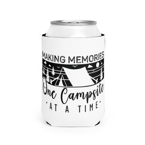 Can Cooler Sleeve, vintage camping, camping, outdoor, hiking, coozie, koozie, drinkware, barware, gift