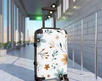 Suitcase, wildflowers, travel bags, luggage, boho, flowers, travel