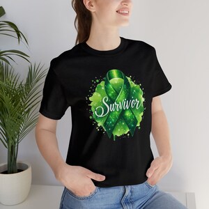 green ribbon awareness t-shirt, survivor, clothing, t-shirt, awareness, TBI, mental health, kidney disease, lyme disease, cerebral palsy