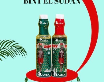 Bint El Sudan Red and Green Perfume - Set of 2 ORIGINAL - Bintou Spiritual Perfume - for ritual 45x2 contents (12ml*2)