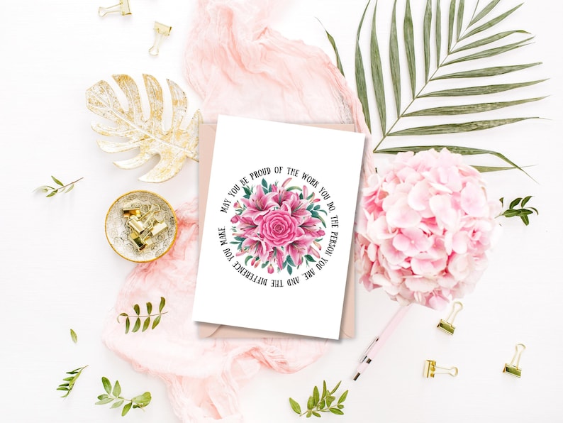 Celebrate special moments with our beautiful Greeting Card! 🌹🌷 This card has lovely watercolor rose and lily flowers.