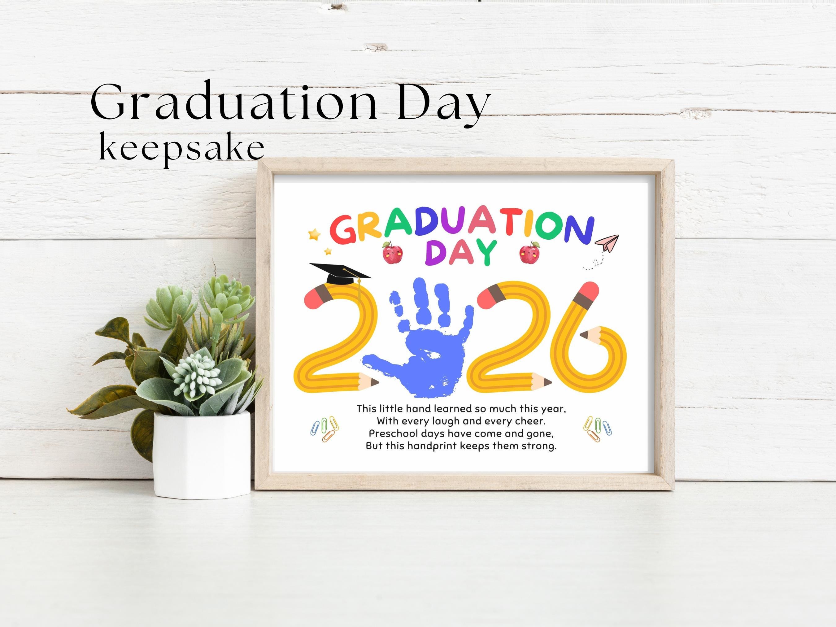 Preschool Graduation Handprint Craft: Last Day of School Handprint Art ...