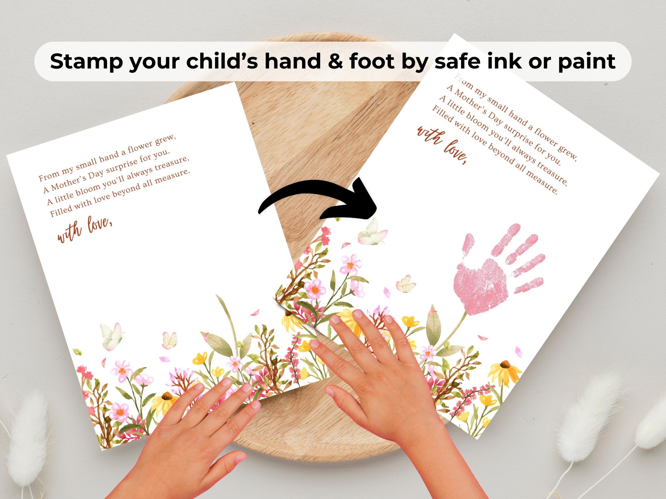 Mothers Day Handprint Flower Craft: Floral Handprint Art Poem Gift for ...