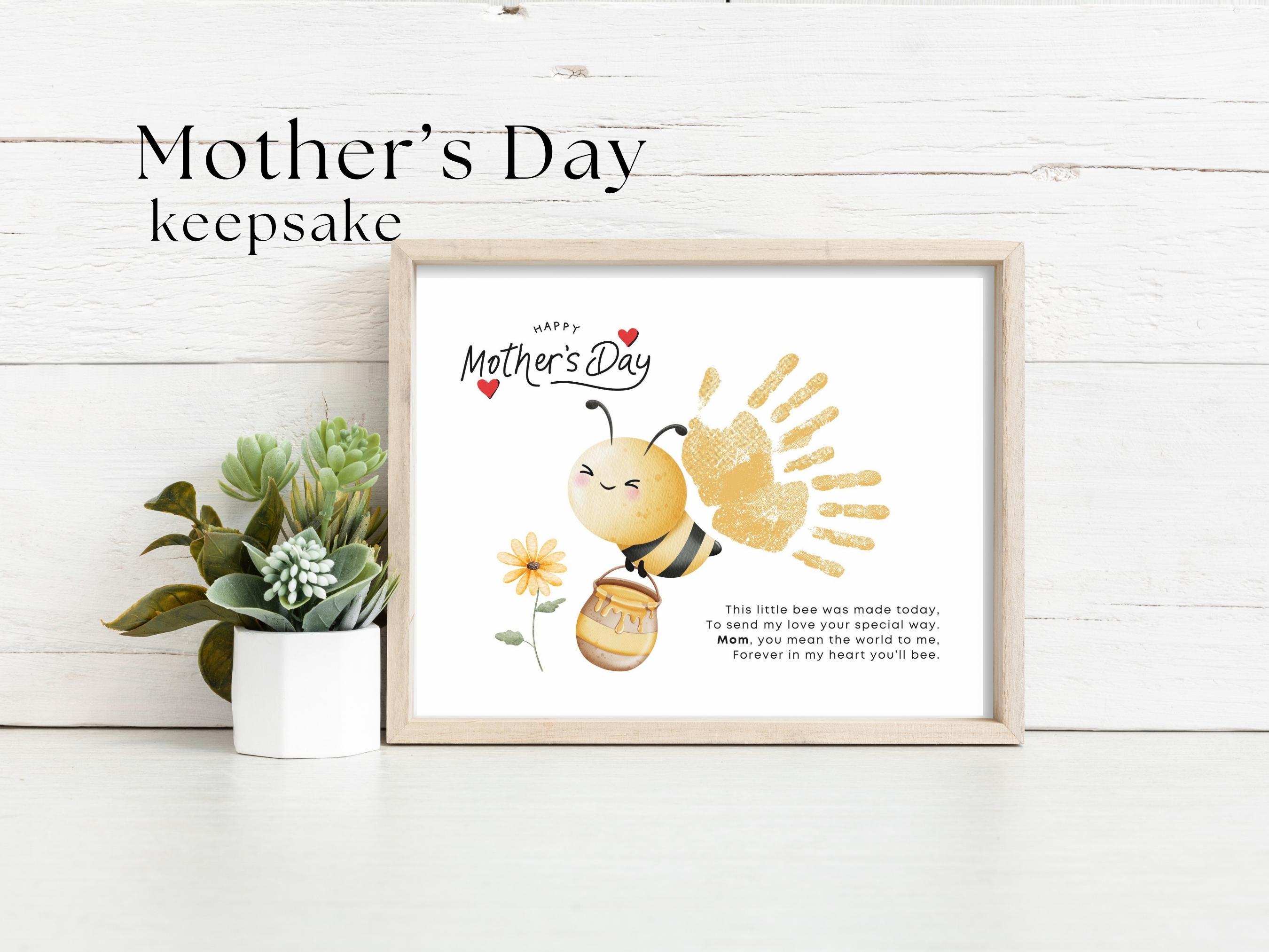 Mothers Day Handprint Art Poem: Bee Handprint Craft DIY Toddler ...