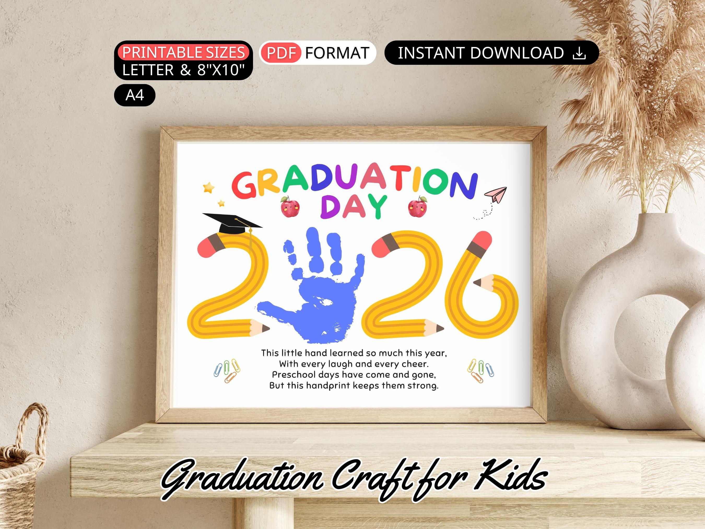 Preschool Graduation Handprint Craft: Last Day of School Handprint Art ...