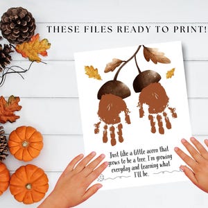 Fall Handprint Craft Preschool Activity Printable Fall Handprint Art ...