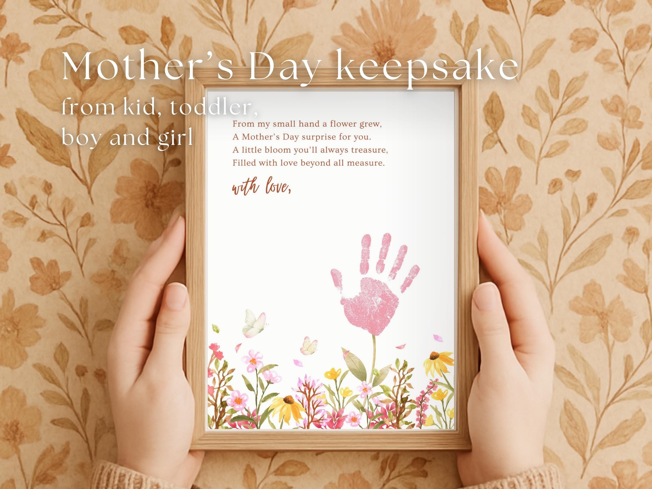 Mothers Day Handprint Flower Craft: Floral Handprint Art Poem Gift for ...