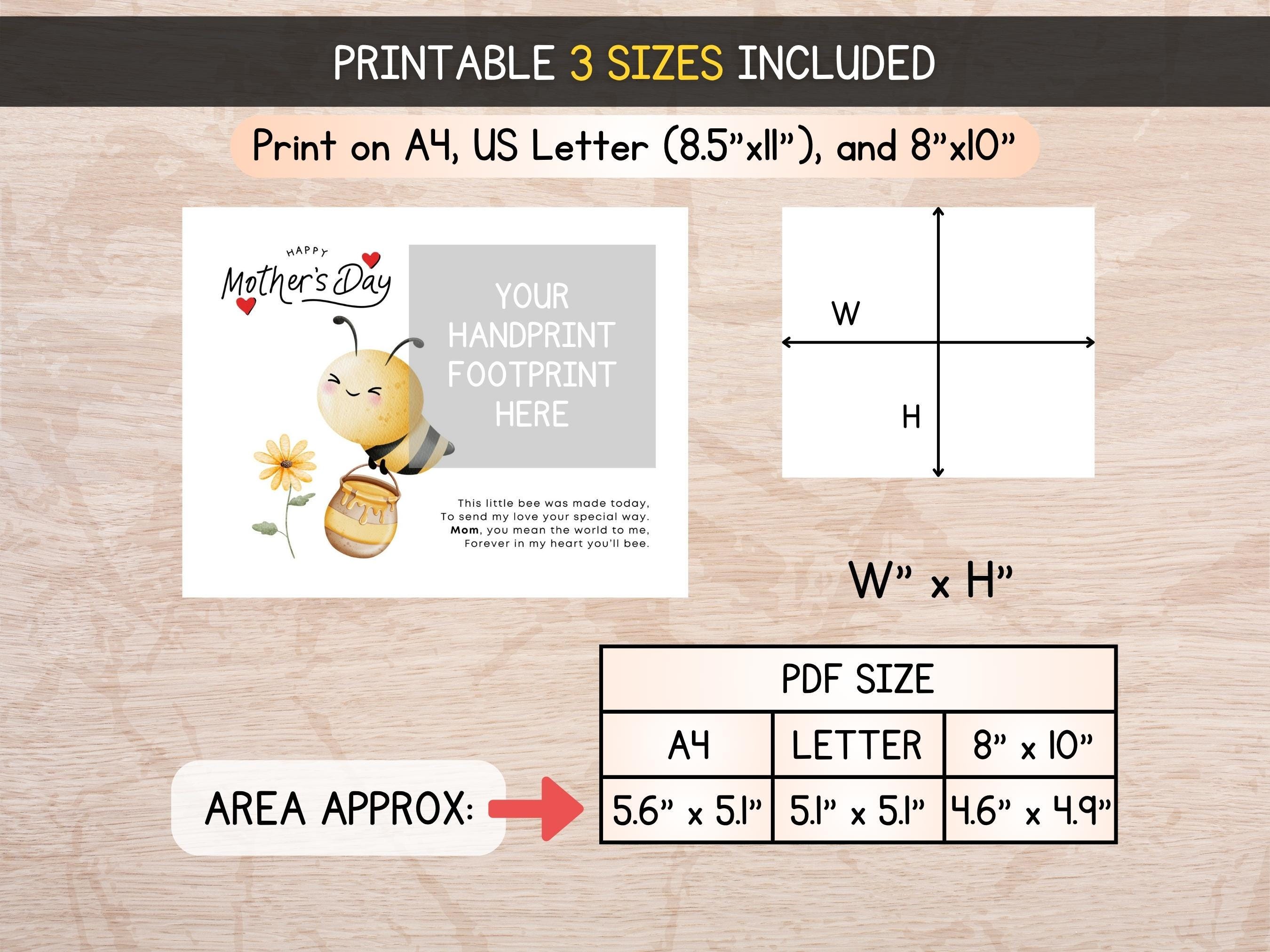 Mothers Day Handprint Art Poem: Bee Handprint Craft DIY Toddler ...