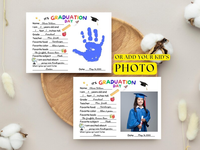 Last Day of School Handprint Art Kid: Preschool Graduation Handprint ...