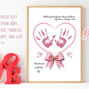 Valentines Handprint Art Kid DIY Baby Keepsakes Gift Printable ...