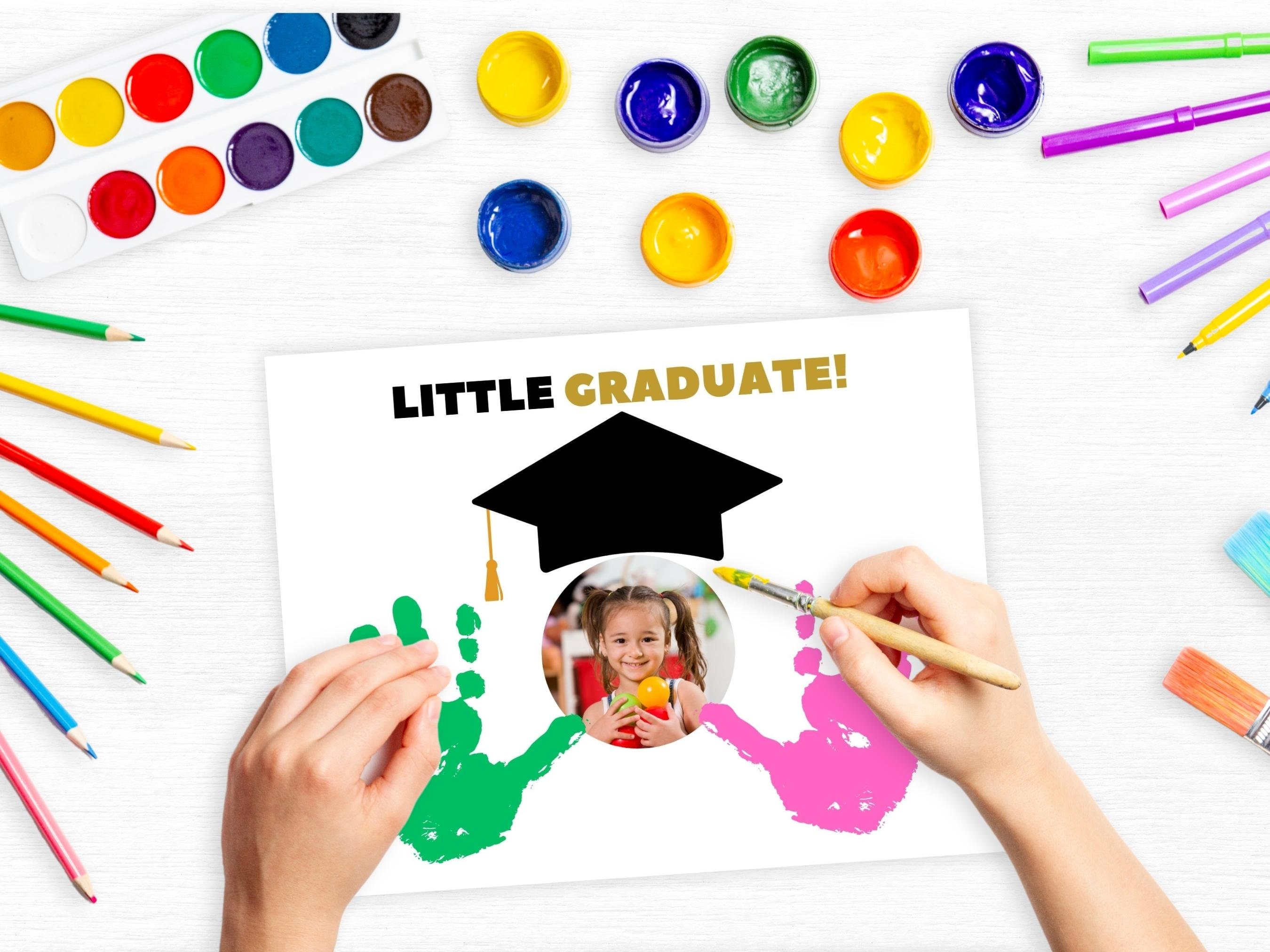 Little Graduates Preschool Graduation Handprint Art Kids Diys Craft