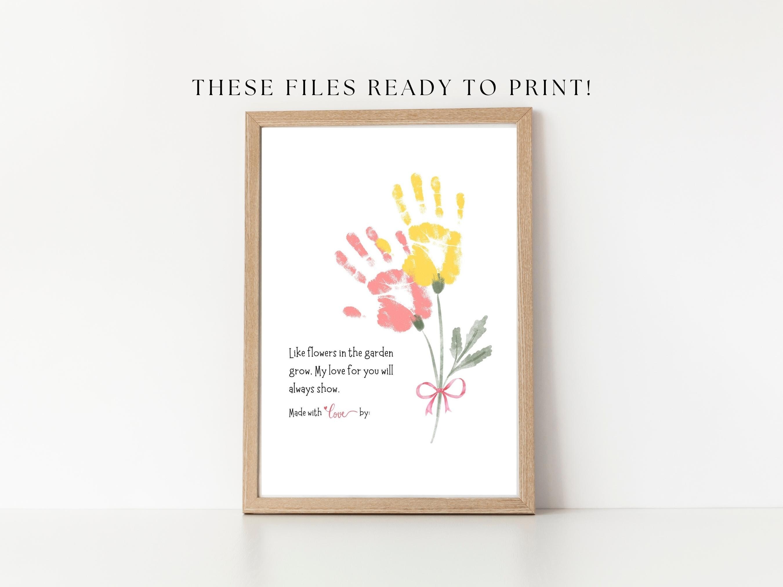 Mothers Day Flower Handprint Art Poem Kid: Floral Handprint Craft ...