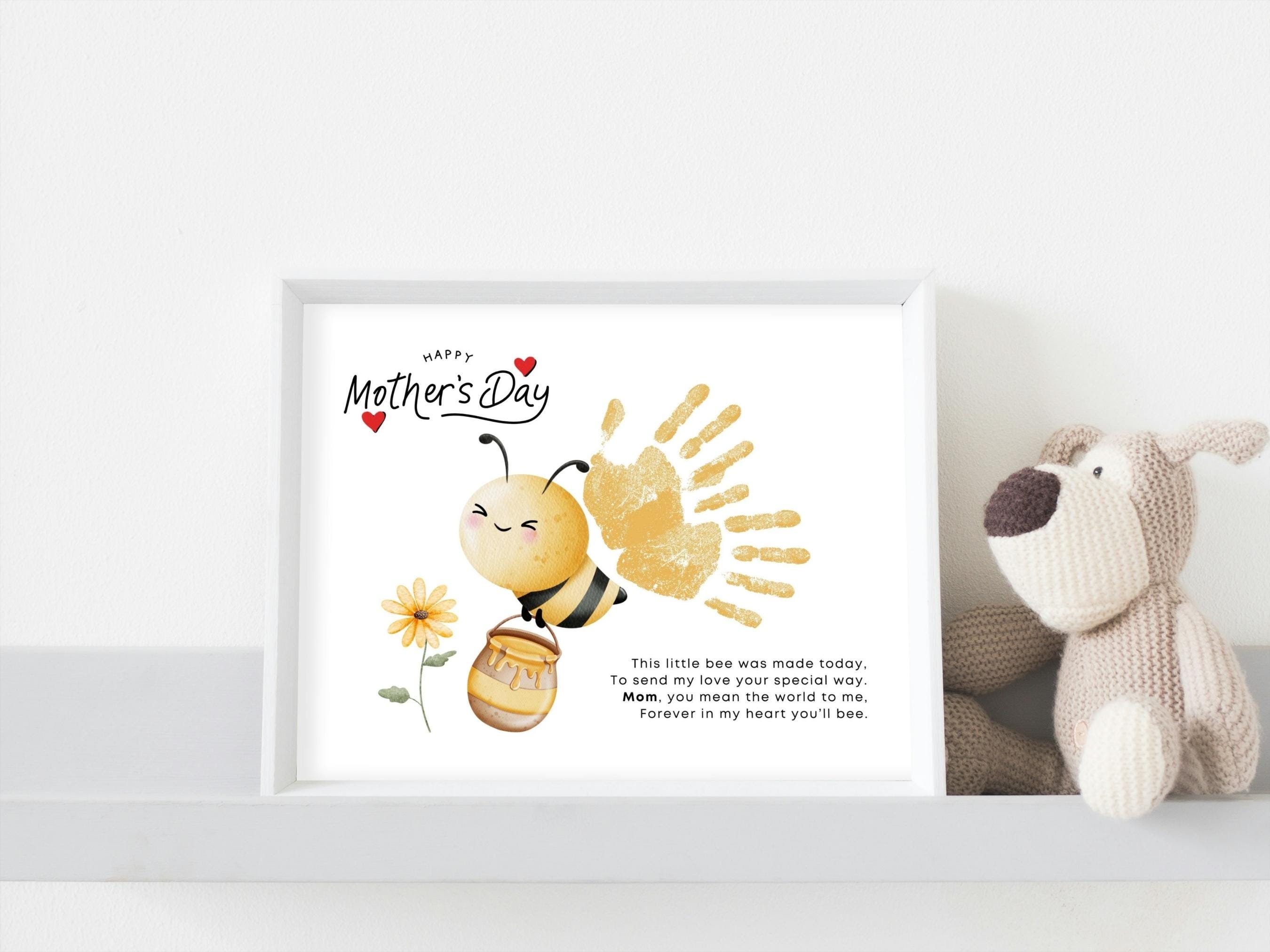 Mothers Day Handprint Art Poem: Bee Handprint Craft DIY Toddler ...