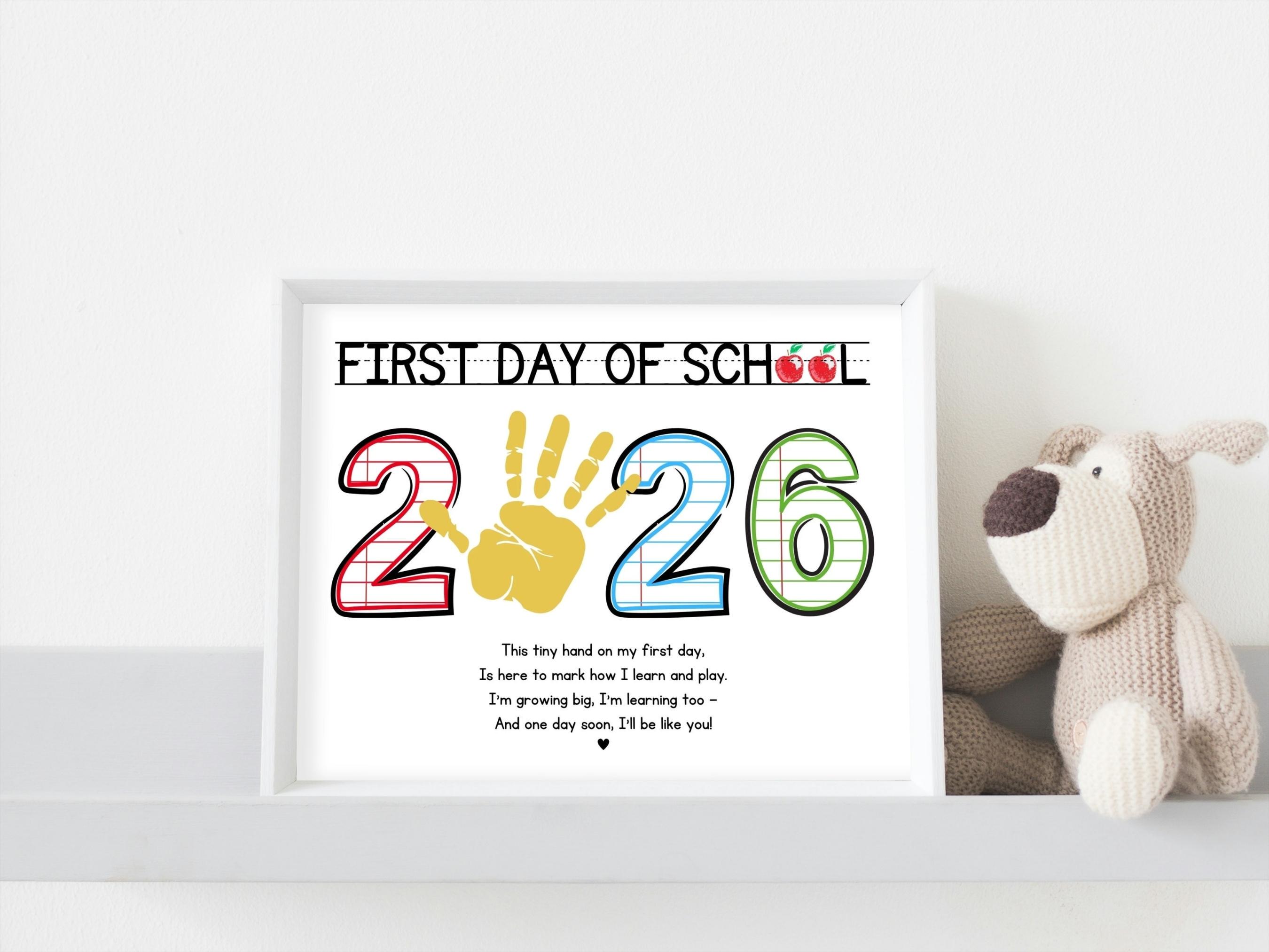 First Day of School Handprint Craft Toddler DIY: 2026 Back to School ...