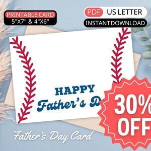 Cartão de beisebol do dia dos pais, aniversário para o marido, cartão para impressão de feliz dia dos pais, avô, da filha para o pai, do filho, cartões legais para ele