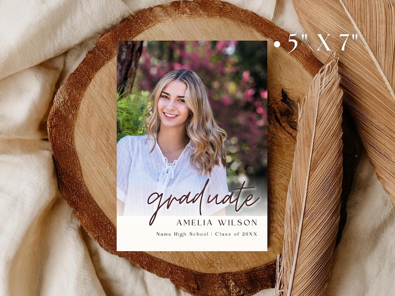 Floral Graduation Party Invitation 2026: Modern Graduation Announcement ...
