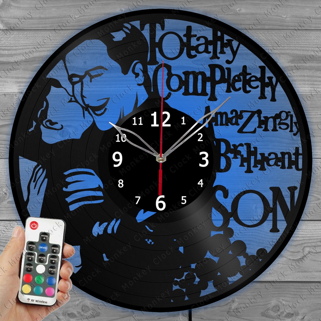 Daddy Clock With LED Light Vinyl Clock Art Home Wall Clock Custom Order ...