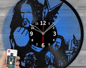 Darrell Dimebag Clock with LED Light Wall Art Music Decor Custom Darrell Dimeba Guitar Virtuoso Wall Clock Personalized Darrell Dimeba Gifts