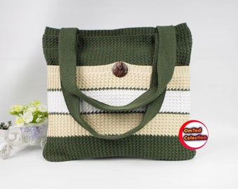 GREEN bag, crochet tote bag, crochet hobo bag, crochet knitted bag, crochet bag, knitted bag, crochet shoulder bag, knitted shoulder bag