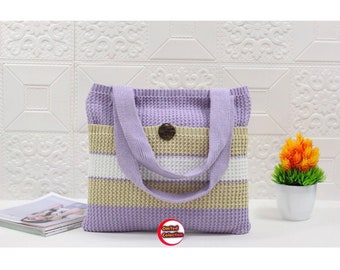 PURPLE bag, crochet tote bag, crochet hobo bag, crochet knitted bag, crochet bag, knitted bag, crochet shoulder bag, knitted shoulder bag