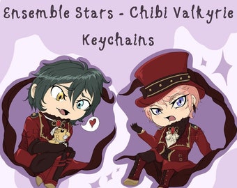 Ensemble Stars Chibi Valkyrie (Shu Itsuki and Mika Kagehira) Keychain - 3&quot; Single Sided Acrylic Charm