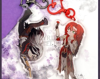 Boothill / Argenti Keychains (Honkai Star Rail) – 3.5” Double Sided Acrylic Charms