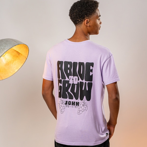 Abide to Grow • Christliches T-Shirt Extreme Oversize • Bigprint